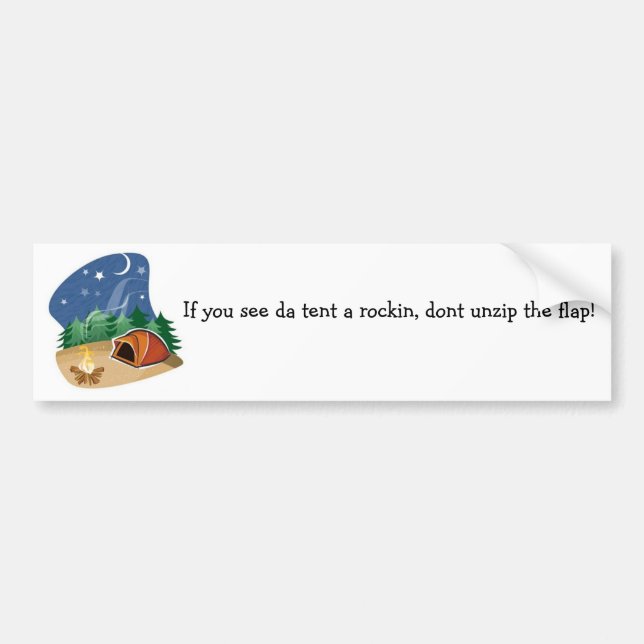 camping bumper sticker (Front)
