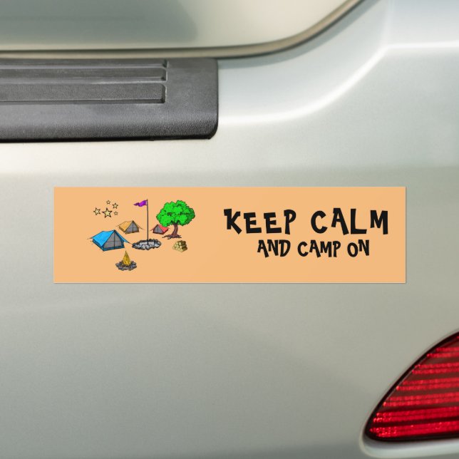 Camping Bumper Sticker (On Car)