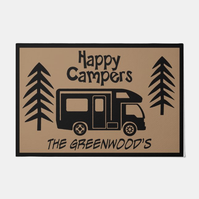 Camping Bus Design Doormat, Camping Mat (Front)