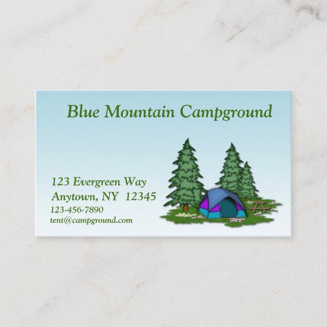 Camping Business Card (Front)