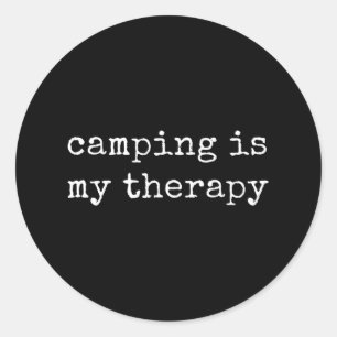 Camping By Design Tee Company Uni-adults Camping H Classic Round Sticker