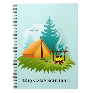 Camping Camp Campfire Spiral-Bound Notebook