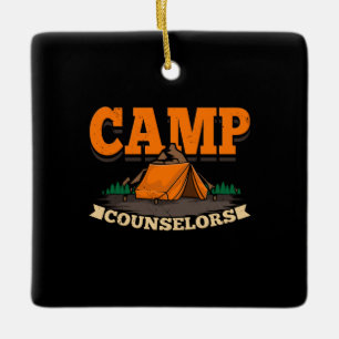 Camping - Camp Counselor Ceramic Ornament