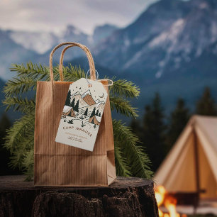 Camping Camp Earthy Bachelorette Party Gift Tag