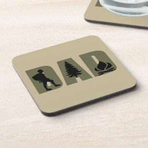 Camping camper and hiking hiker dad coaster
