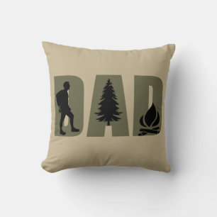 Camping camper and hiking hiker dad cushion