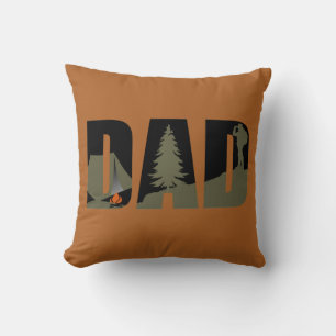 Camping camper and hiking hiker dad cushion