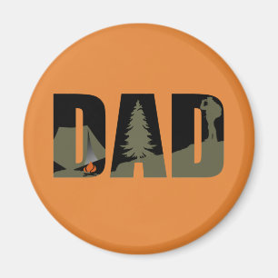Camping camper and hiking hiker dad magnet