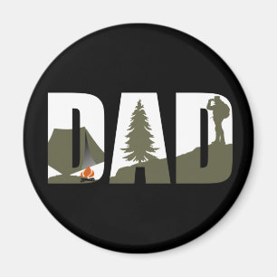 Camping camper and hiking hiker dad magnet