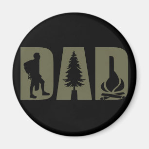 Camping camper and hiking hiker dad magnet