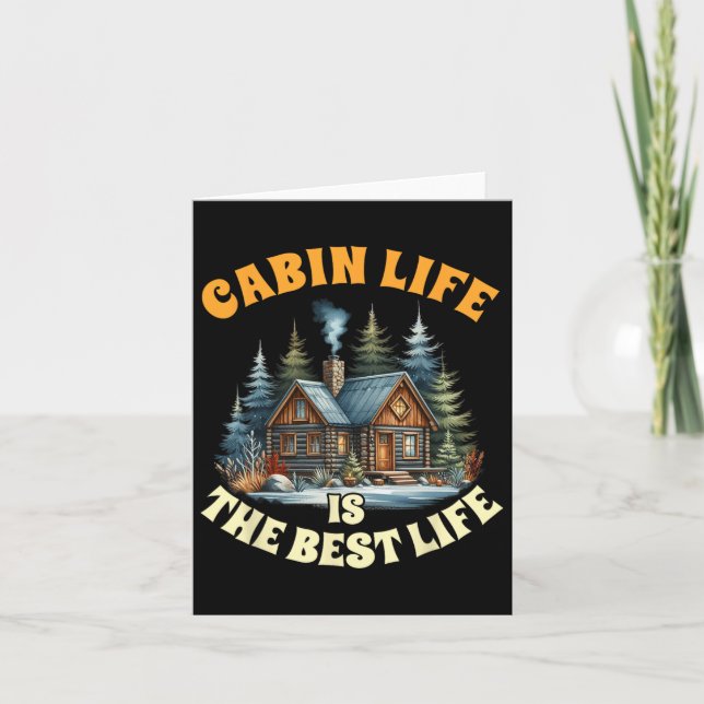Camping Camper Cabin Life Is The Best Life Lake Li Card (Front)