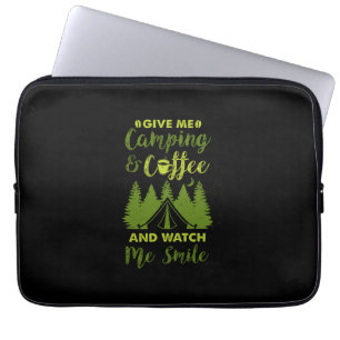 Camping Camper Coffee Gift Laptop Sleeve