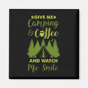 Camping Camper Coffee Gift Magnet