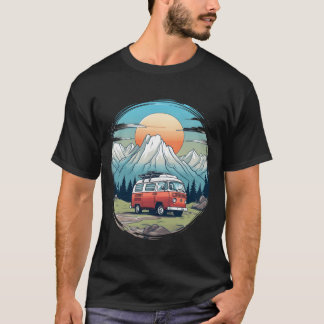 Camping camper mountains nature sunrise gift gift T-Shirt