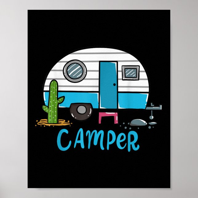 Camping Camper Rv  Poster (Front)