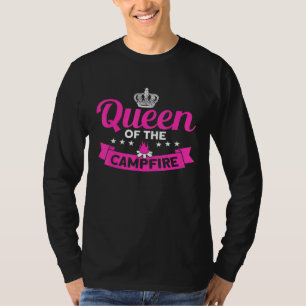 Camping Camper Tent Queen Of The Campfire T-Shirt