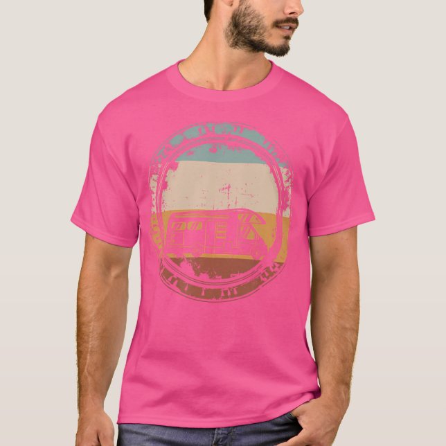 Camping Camper Van Mobile Home Caravan Motorhome V T-Shirt (Front)