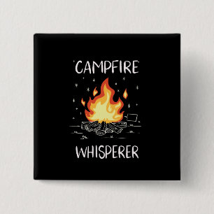 Camping Campfire 15 Cm Square Badge