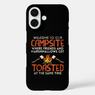 Camping Campfire and Marshmallows iPhone 16 Case