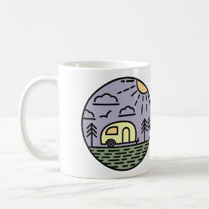 camping campfire mountains wanderlust, hiking coffee mug