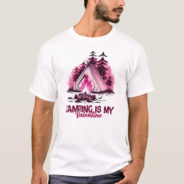 camping campfire mountains wanderlust, hiking  T-Shirt (Front)
