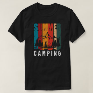 camping campfire mountains wanderlust, hiking T-Shirt