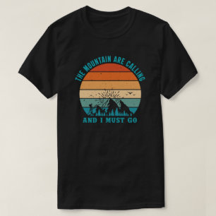 camping campfire mountains wanderlust, hiking  T-Shirt