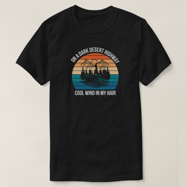 camping campfire mountains wanderlust, hiking  T-Shirt (Design Front)