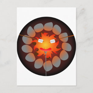 Camping Campfire Postcard