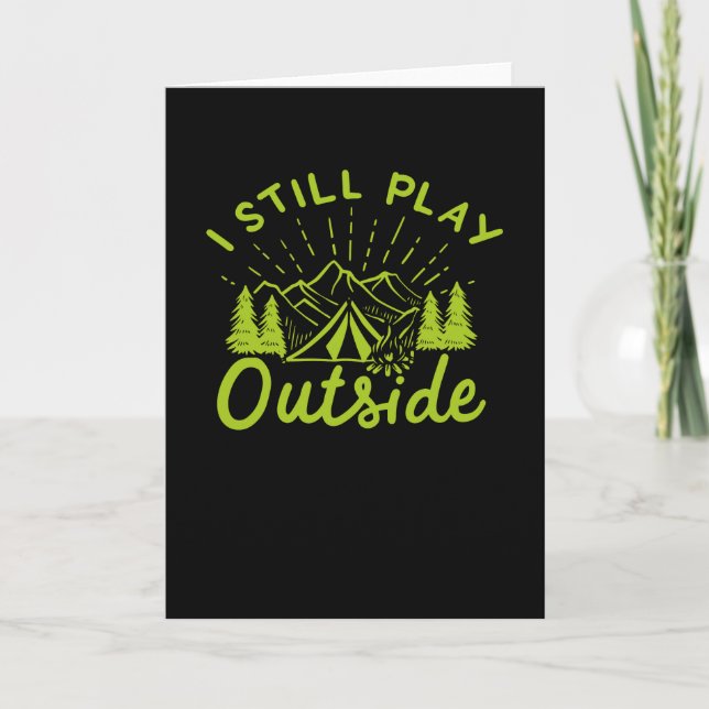 Camping Campfire Tent Card (Front)