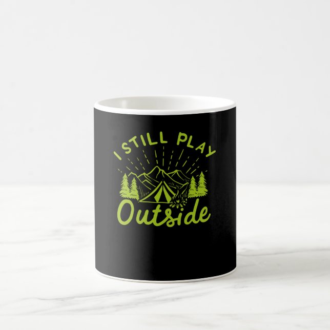 Camping Campfire Tent Coffee Mug (Center)