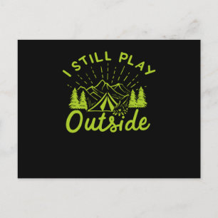 Camping Campfire Tent Postcard