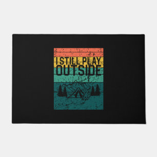 Camping Campfire Tent Retro Doormat