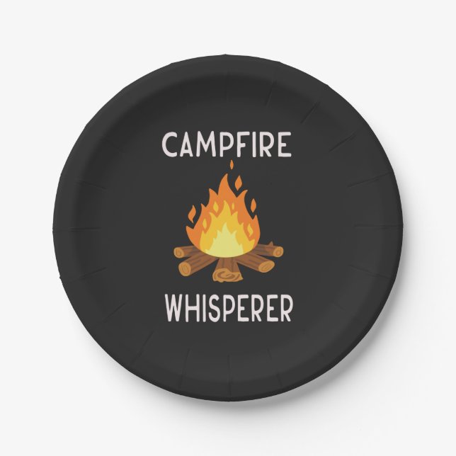 Camping - Campfire Whisperer  Paper Plate (Front)