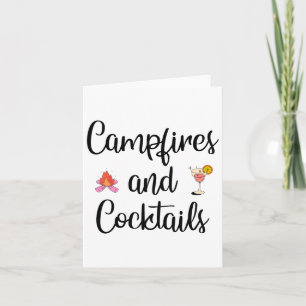 Camping Campfires And Tails Graphic Funny Women Ca Card