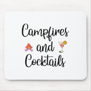 Camping Campfires And Tails Graphic Funny Women Ca Mouse Mat