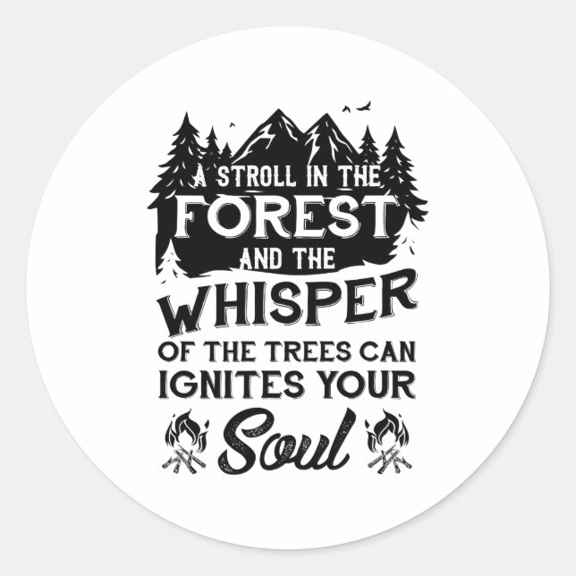 Camping Camping Gifs Classic Round Sticker (Front)