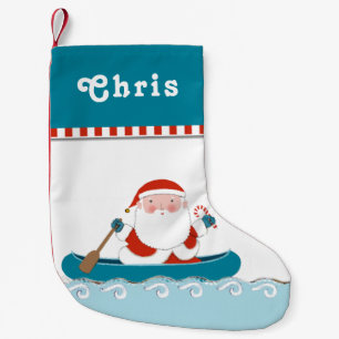 Camping Canoe Small Christmas Stocking