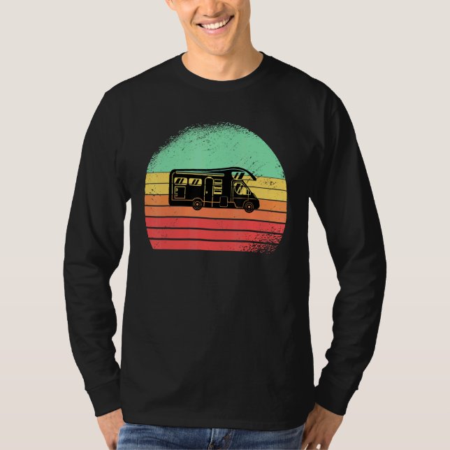 Camping Caravan Van Retro Sun 80s T-Shirt (Front)
