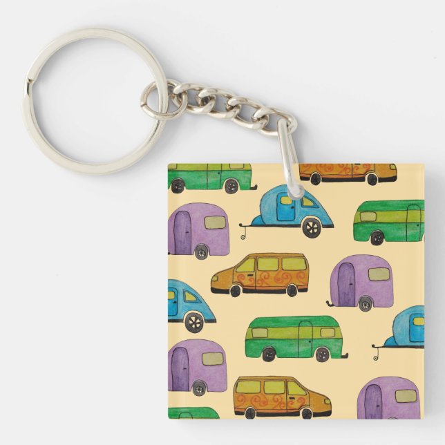 Camping caravans key ring (Front)
