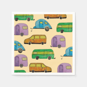 Camping caravans napkin