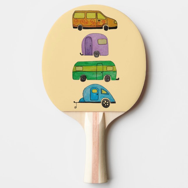 Camping caravans ping pong paddle (Front)