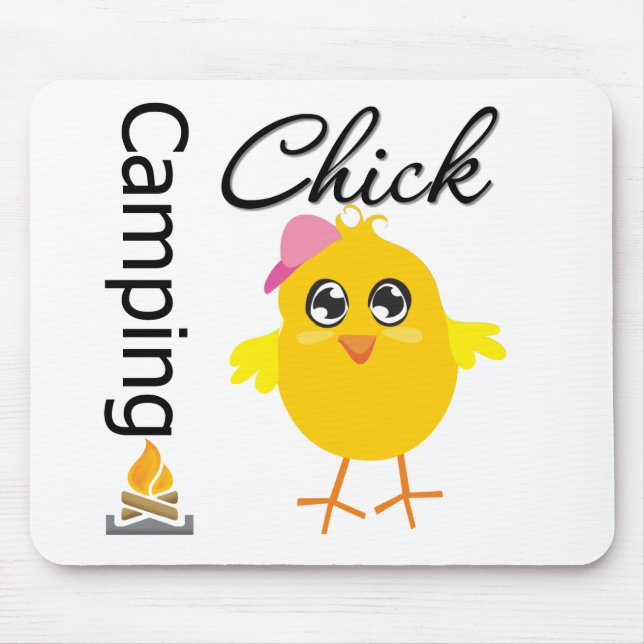 Camping Chick Mouse Mat (Front)