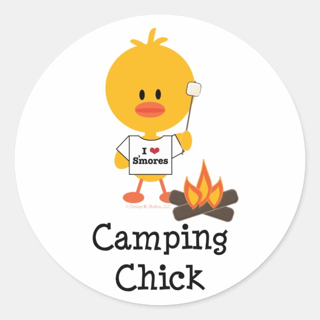 Camping Chick Stickers (Front)