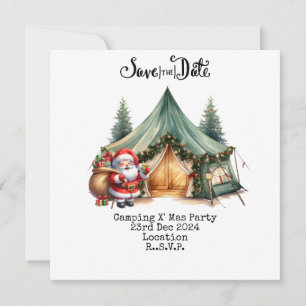 Camping Christmas Party Holiday Card