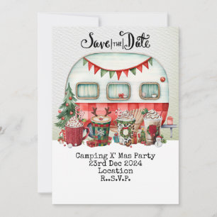 Camping Christmas Party Invitation