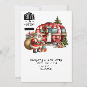 Camping Christmas Party Invitation