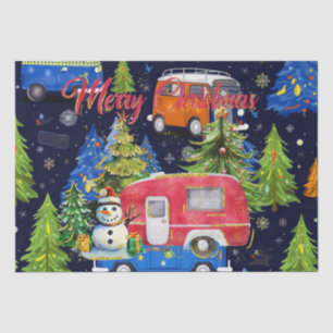 Camping Christmas Themed Camper Tissue Paper