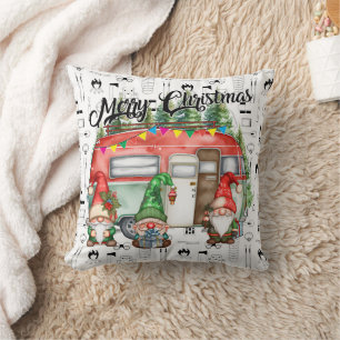 Camping  Christmas themed  Snowman for Camper Cushion