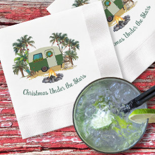 Camping Christmas Under the Stars Napkin